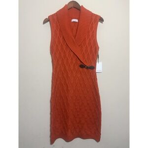 NWT Calvin Klein Sweater Dress with Buckle Sz Medium